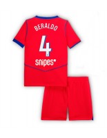 Paris Saint-Germain Lucas Beraldo #4 Tredjedraktsett Barn 2025-26 Korte ermer (+ bukser)